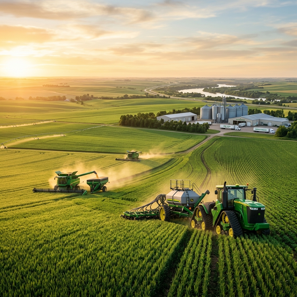 Modern agribusiness agricultural representation Fauno Agro